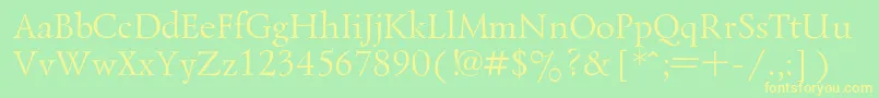Lazurski Font – Yellow Fonts on Green Background