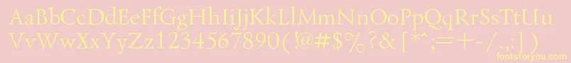 Lazurski Font – Yellow Fonts on Pink Background
