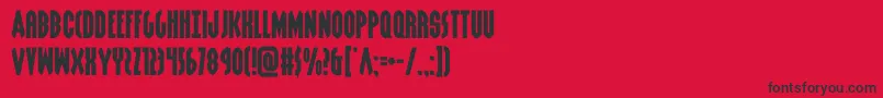 grendelsmotherexpand-Schriftart – Schwarze Schriften auf rotem Hintergrund