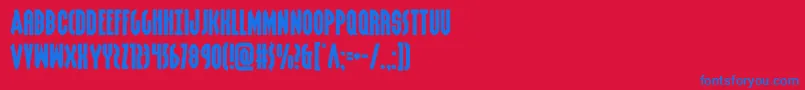 grendelsmotherexpand Font – Blue Fonts on Red Background