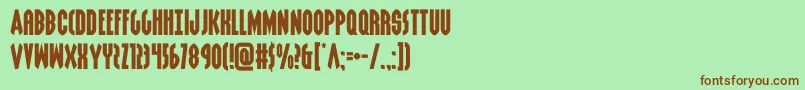 grendelsmotherexpand Font – Brown Fonts on Green Background