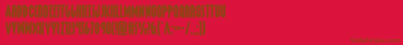 grendelsmotherexpand Font – Brown Fonts on Red Background