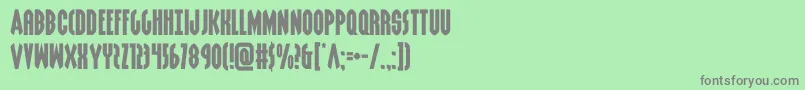 フォントgrendelsmotherexpand – 緑の背景に灰色の文字