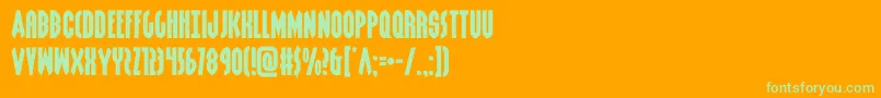 grendelsmotherexpand Font – Green Fonts on Orange Background