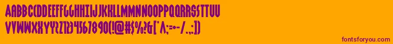 grendelsmotherexpand-fontti – violetit fontit oranssilla taustalla