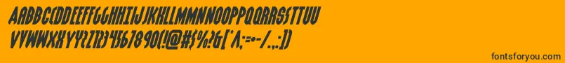 grendelsmotherexpandital Font – Black Fonts on Orange Background