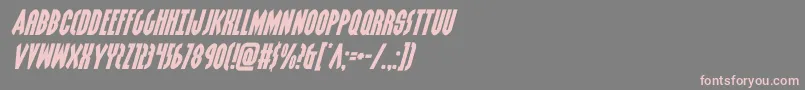 grendelsmotherexpandital-fontti – vaaleanpunaiset fontit harmaalla taustalla