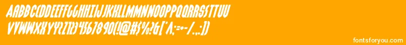 grendelsmotherexpandital Font – White Fonts on Orange Background