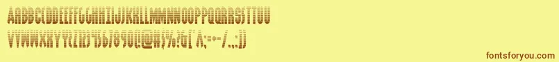 grendelsmothergrad Font – Brown Fonts on Yellow Background