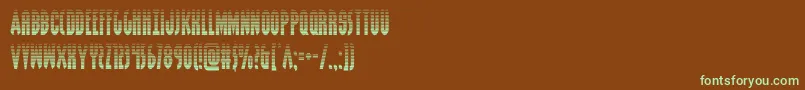 grendelsmothergrad Font – Green Fonts on Brown Background