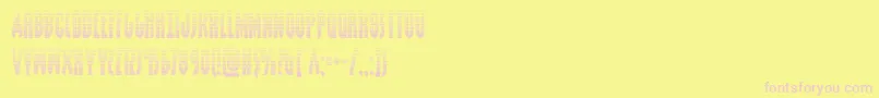 grendelsmothergrad Font – Pink Fonts on Yellow Background