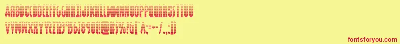 grendelsmothergrad Font – Red Fonts on Yellow Background