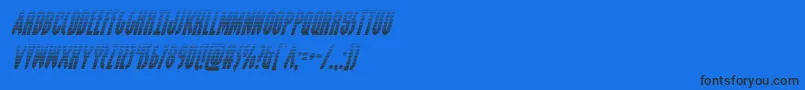 grendelsmothergradital Font – Black Fonts on Blue Background