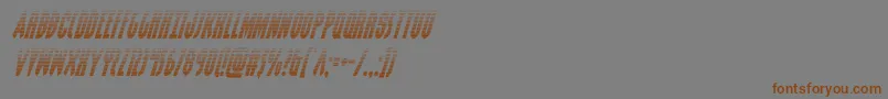 grendelsmothergradital-Schriftart – Braune Schriften auf grauem Hintergrund
