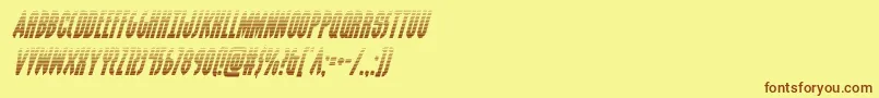 grendelsmothergradital Font – Brown Fonts on Yellow Background
