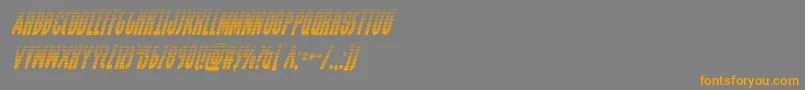 grendelsmothergradital-Schriftart – Orangefarbene Schriften auf grauem Hintergrund