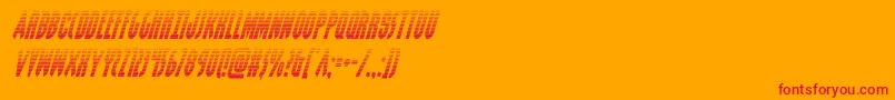 grendelsmothergradital Font – Red Fonts on Orange Background