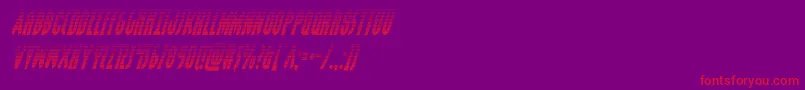 grendelsmothergradital-Schriftart – Rote Schriften auf violettem Hintergrund