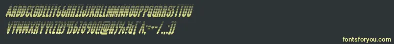 grendelsmothergradital Font – Yellow Fonts on Black Background