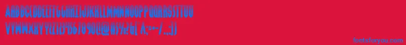 grendelsmotherhalf Font – Blue Fonts on Red Background