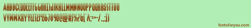 Czcionka grendelsmotherhalf – brązowe czcionki na zielonym tle