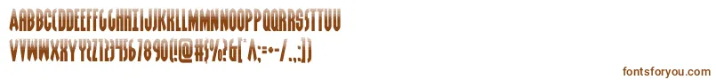 Czcionka grendelsmotherhalf – brązowe czcionki na białym tle