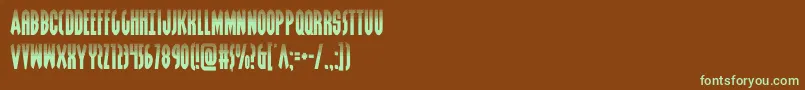 Czcionka grendelsmotherhalf – zielone czcionki na brązowym tle