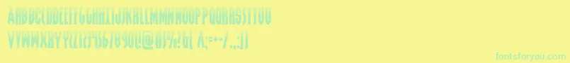 grendelsmotherhalf Font – Green Fonts on Yellow Background