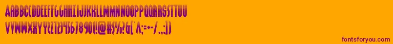 grendelsmotherhalf Font – Purple Fonts on Orange Background