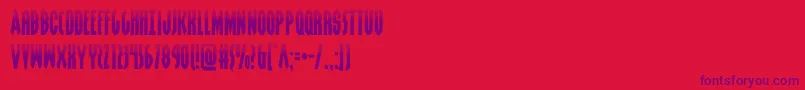 grendelsmotherhalf Font – Purple Fonts on Red Background
