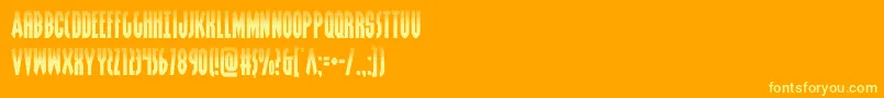 grendelsmotherhalf Font – Yellow Fonts on Orange Background