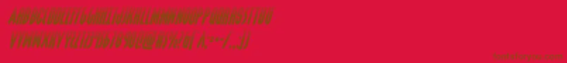 grendelsmotherhalfital-Schriftart – Braune Schriften auf rotem Hintergrund