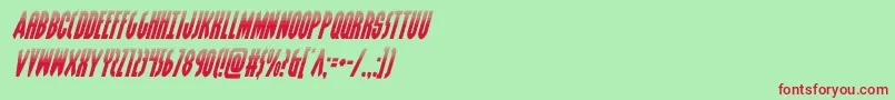 grendelsmotherhalfital Font – Red Fonts on Green Background