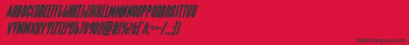 grendelsmotherital Font – Black Fonts on Red Background