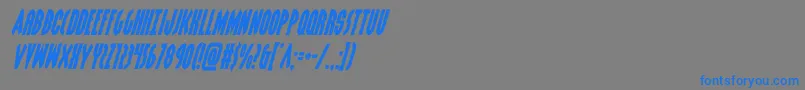 grendelsmotherital Font – Blue Fonts on Gray Background