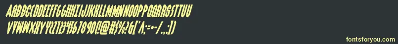 grendelsmotherital Font – Yellow Fonts on Black Background