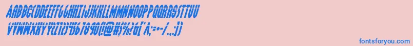 grendelsmotherlaserital Font – Blue Fonts on Pink Background
