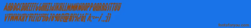 grendelsmotherlaserital Font – Brown Fonts on Blue Background