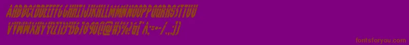 grendelsmotherlaserital Font – Brown Fonts on Purple Background