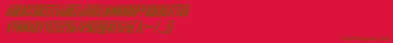 grendelsmotherlaserital Font – Brown Fonts on Red Background