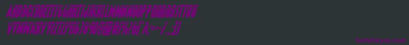 Шрифт grendelsmotherlaserital – фиолетовые шрифты на чёрном фоне