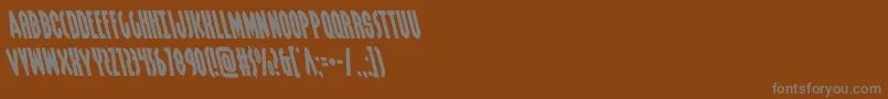 Czcionka grendelsmotherleft – szare czcionki na brązowym tle