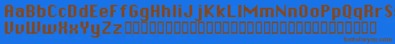 Chicpix Font – Brown Fonts on Blue Background