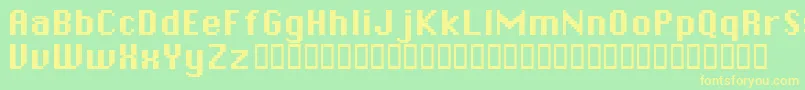 Chicpix Font – Yellow Fonts on Green Background