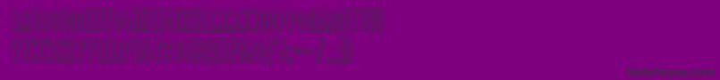 Fonte grendelsmotherout – fontes pretas em um fundo violeta
