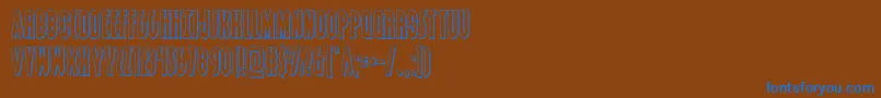 grendelsmotherout Font – Blue Fonts on Brown Background