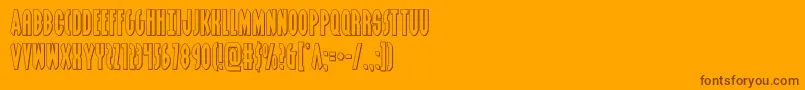 grendelsmotherout Font – Brown Fonts on Orange Background