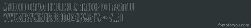 grendelsmotherout Font – Gray Fonts on Black Background