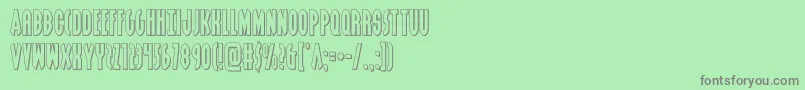 grendelsmotherout Font – Gray Fonts on Green Background