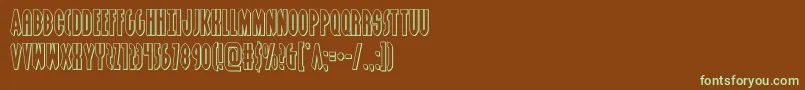 Шрифт grendelsmotherout – зелёные шрифты на коричневом фоне